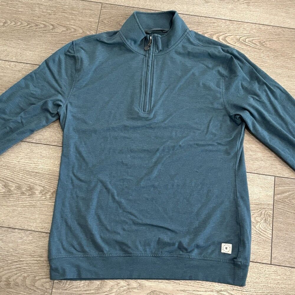 Linksoul Golf Sweater Mens‎ Medium Blue Organic Cotton Pullover Preppy Athletic
